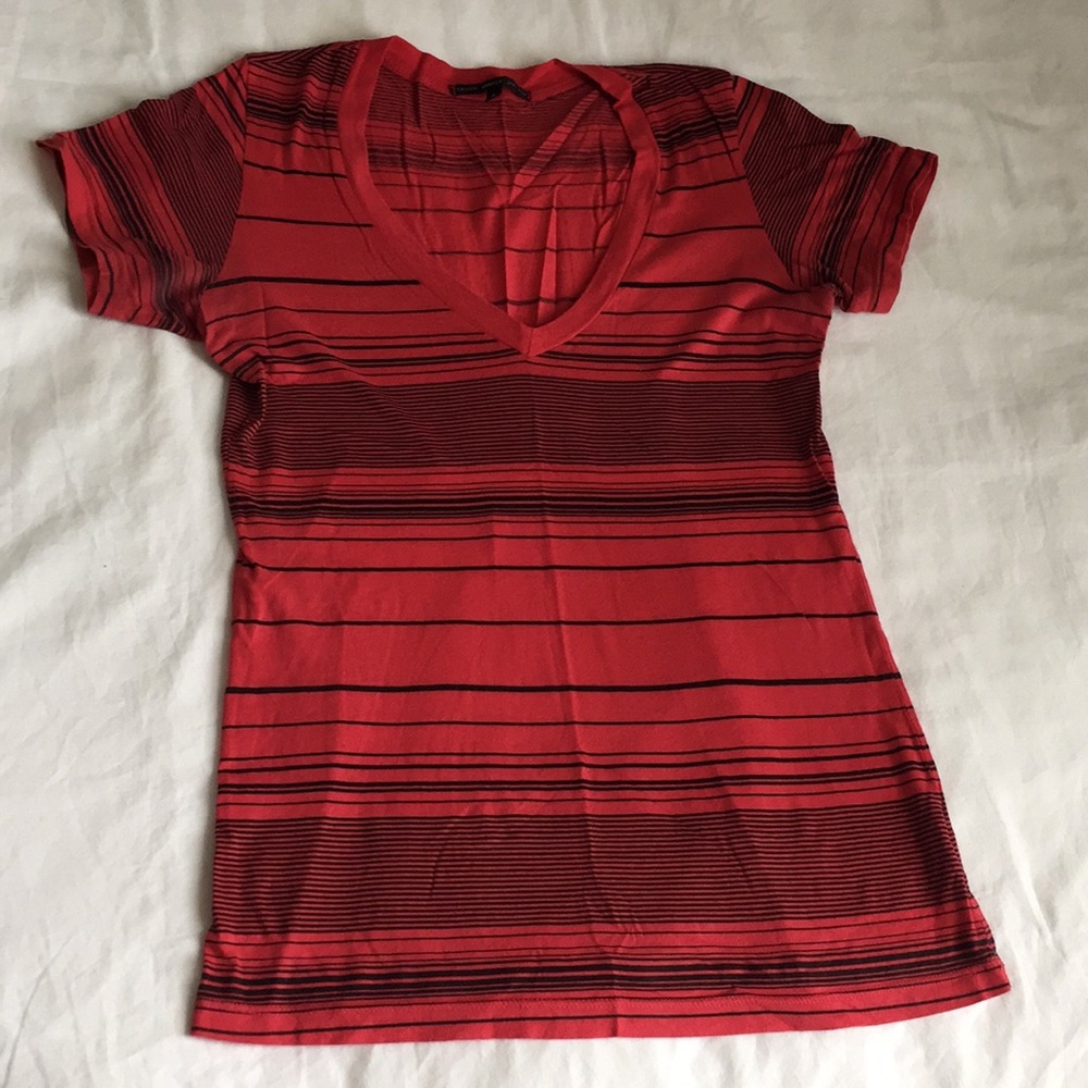 UO Truly Madly Deeply Striped V-Neck Tee
